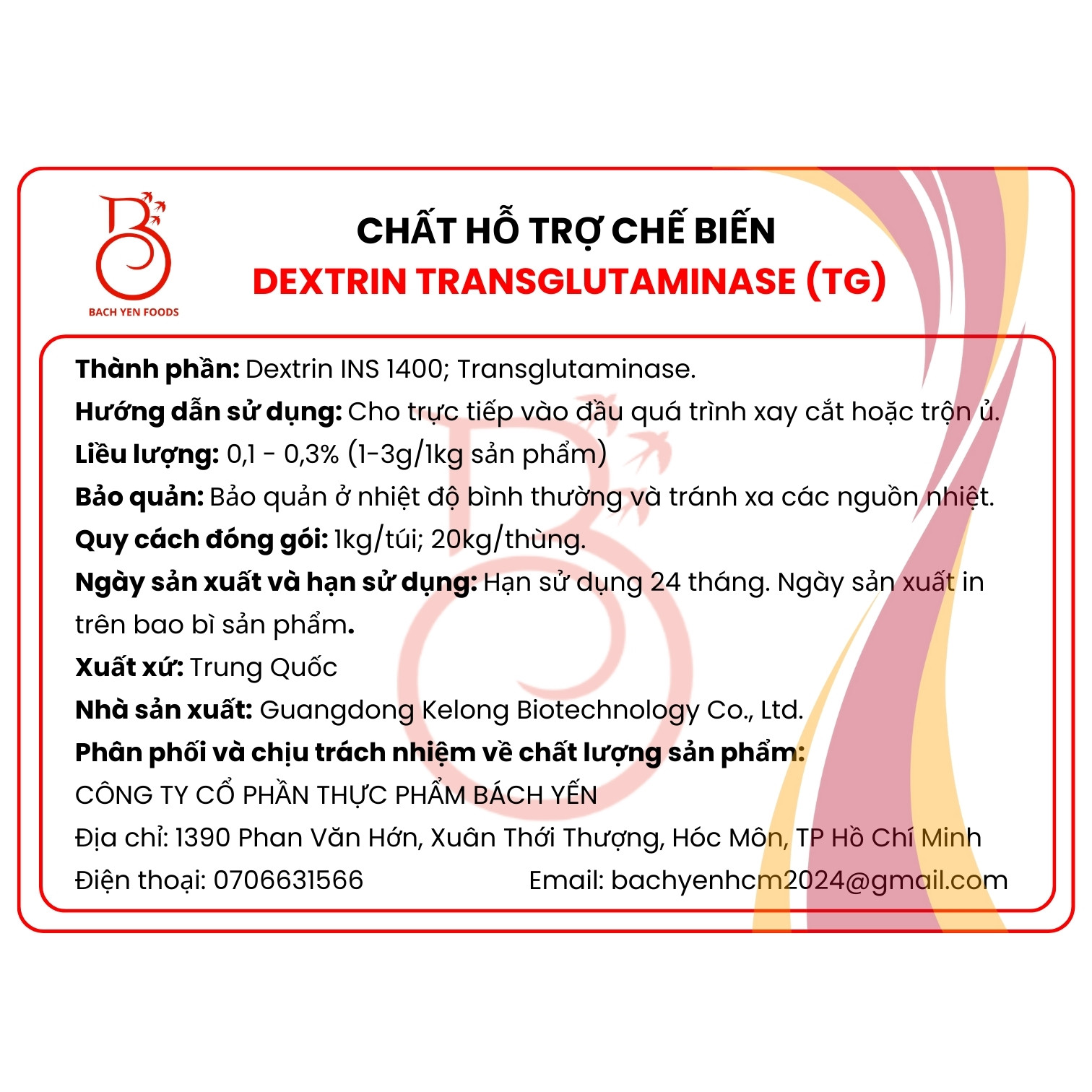 Chất hỗ trợ chế biến TG